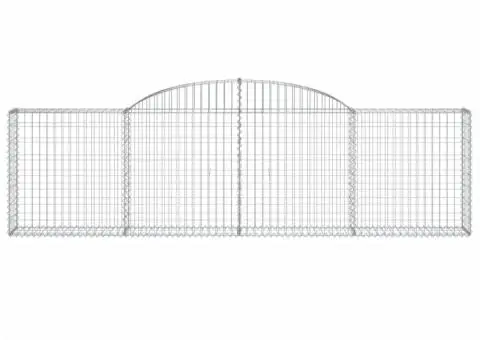 Coșuri gabion arcuite 4 buc., 300x30x80/100 cm, fier galvanizat - 4/5
