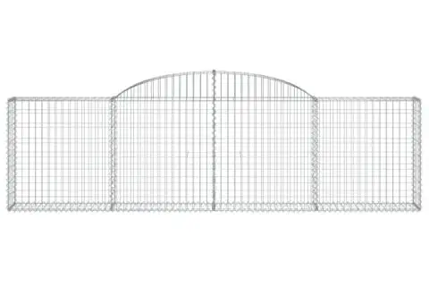 Coșuri gabion arcuite 12 buc, 300x30x80/100 cm, fier galvanizat - 4/5