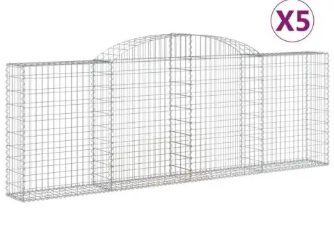 Coșuri gabion arcuite 5 buc, 300x30x100/120 cm fier galvanizat - 2/5