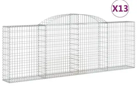 Coșuri gabion arcuite 13 buc, 300x30x100/120 cm fier galvanizat - 2/5