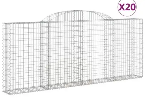 Coșuri gabion arcuite 20 buc, 300x30x120/140 cm fier galvanizat - 2/5