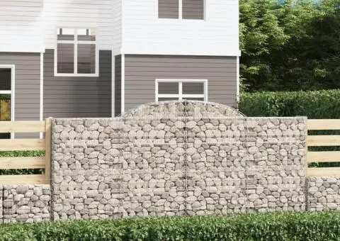 Coșuri gabion arcuite 3 buc. 300x30x140/160cm, fier galvanizat - 1/5