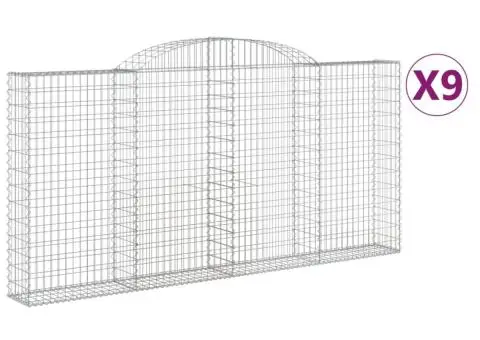 Coșuri gabion arcuite 9 buc. 300x30x140/160 cm fier galvanizat - 2/5