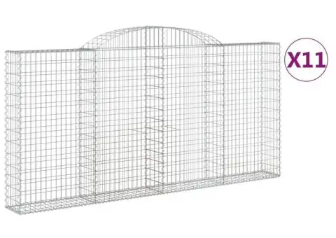Coșuri gabion arcuite 11 buc. 300x30x140/160cm fier galvanizat - 2/5
