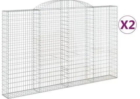 Coșuri gabion arcuite 2 buc, 300x30x180/200 cm, fier galvanizat - 2/5
