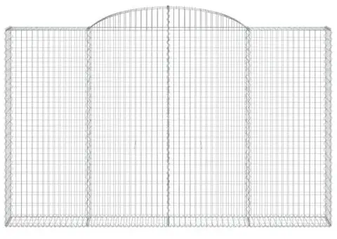 Coșuri gabion arcuite 2 buc, 300x30x180/200 cm, fier galvanizat - 4/5
