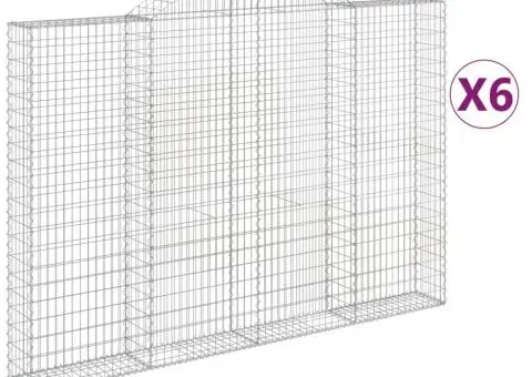 Coșuri gabion arcuite 6 buc. 300x30x200/220 cm fier galvanizat - 2/5