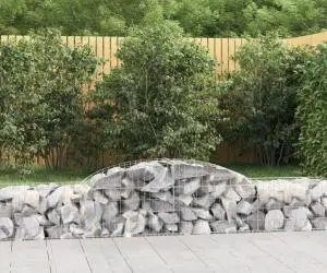 vidaXL Coșuri gabion arcuite, 10 buc., 300x50x40/60cm, fier galvanizat