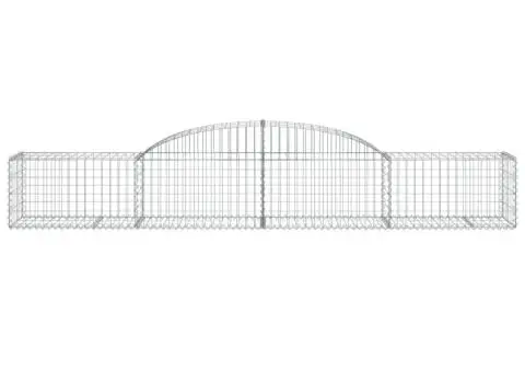 Coșuri gabion arcuite, 12 buc., 300x50x40/60cm, fier galvanizat - 4/5