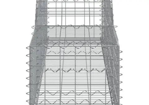 Coșuri gabion arcuite, 12 buc., 300x50x40/60cm, fier galvanizat - 5/5