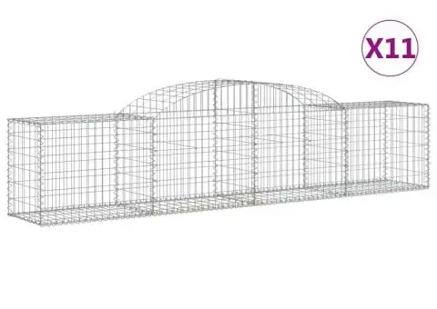 Coșuri gabion arcuite 11 buc, 300x50x60/80 cm, fier galvanizat - 2/5
