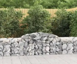 vidaXL Coșuri gabion arcuite 13 buc, 300x50x60/80 cm, fier galvanizat
