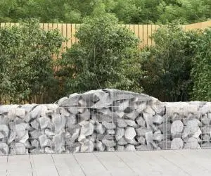 vidaXL Coșuri gabion arcuite 30 buc, 300x50x60/80 cm, fier galvanizat
