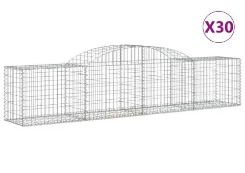 Coșuri gabion arcuite 30 buc, 300x50x60/80 cm, fier galvanizat - 2/5