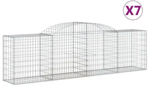 Coșuri gabion arcuite 7 buc, 300x50x80/100 cm, fier galvanizat - 2/5