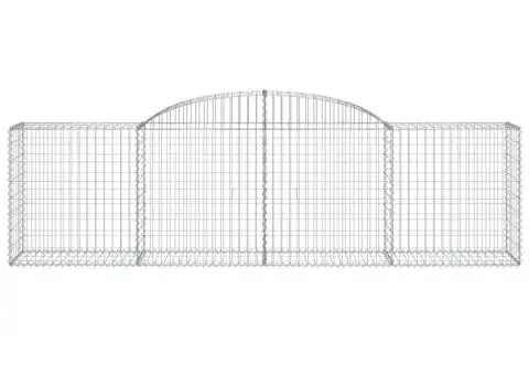 Coșuri gabion arcuite 7 buc, 300x50x80/100 cm, fier galvanizat - 4/5