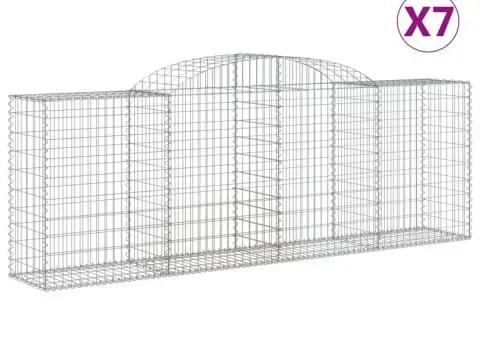 Coșuri gabion arcuite 7 buc, 300x50x100/120 cm, fier galvanizat - 2/5