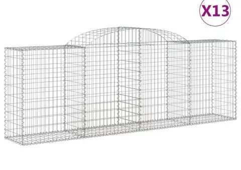 Coșuri gabion arcuite 13 buc, 300x50x100/120cm, fier galvanizat - 2/5