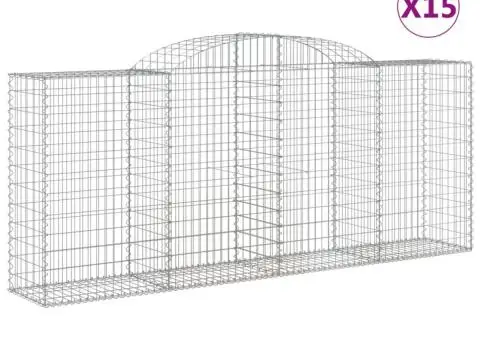 Coșuri gabion arcuite 15 buc. 300x50x120/140 cm fier galvanizat - 2/5