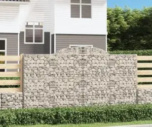 vidaXL Coșuri gabion arcuite 5 buc, 300x50x160/180 cm, fier galvanizat