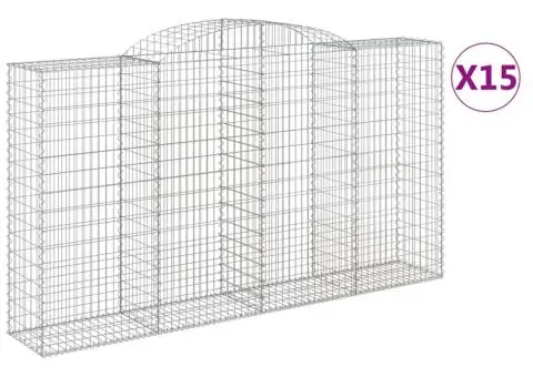 Coșuri gabion arcuite 5 buc, 300x50x160/180 cm, fier galvanizat - 2/5