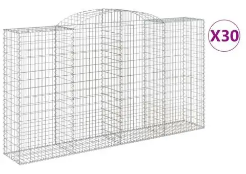 Coșuri gabion arcuite 30 buc, 300x50x160/180cm, fier galvanizat - 2/5