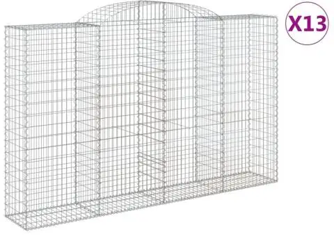 Coșuri gabion arcuite 13 buc, 300x50x180/200 cm fier galvanizat - 2/5