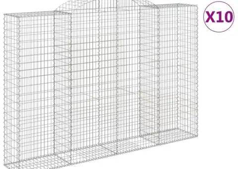 Coșuri gabion arcuite 10 buc. 300x50x200/220 cm fier galvanizat - 2/5