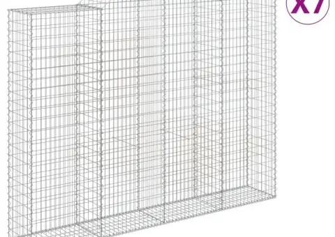 Coșuri gabion arcuite, 7 buc, 300x50x220/240cm, fier galvanizat - 2/5
