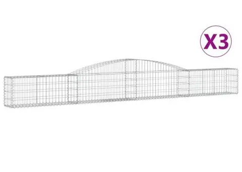 Coșuri gabion arcuite 3 buc, 400x30x40/60 cm, fier galvanizat - 2/5