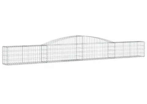 Coșuri gabion arcuite 3 buc, 400x30x40/60 cm, fier galvanizat - 3/5