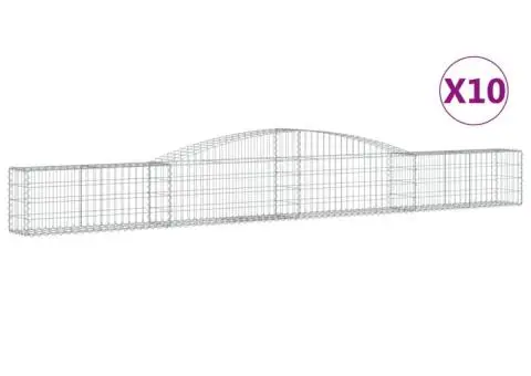 Coșuri gabion arcuite 10 buc, 400x30x40/60 cm, fier galvanizat - 2/5