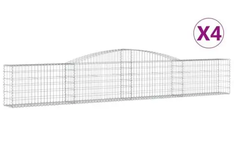 Coșuri gabion arcuite 4 buc, 400x30x60/80 cm, fier galvanizat - 2/5