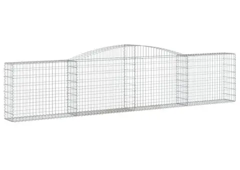 Coșuri gabion arcuite 3 buc, 400x30x80/100 cm, fier galvanizat - 3/5