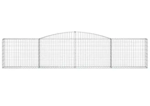 Coșuri gabion arcuite 10 buc, 400x30x80/100 cm, fier galvanizat - 4/5