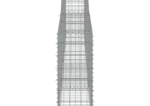 Coșuri gabion arcuite 10 buc, 400x30x80/100 cm, fier galvanizat - 5/5