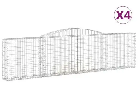 Coșuri gabion arcuite 4 buc, 400x30x100/120 cm fier galvanizat - 2/5