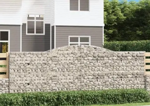 Coșuri gabion arcuite 4 buc, 400x30x140/160 cm, fier galvanizat - 1/5