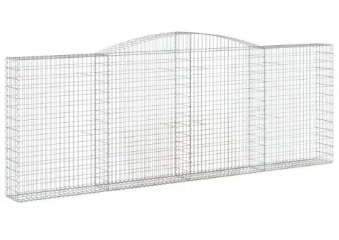 Coșuri gabion arcuite 4 buc, 400x30x140/160 cm, fier galvanizat - 3/5