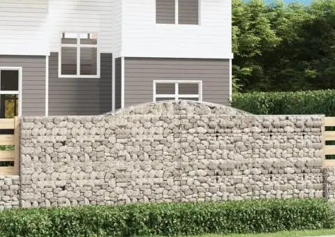 Coșuri gabion arcuite 6 buc, 400x30x140/160 cm, fier galvanizat - 1/5