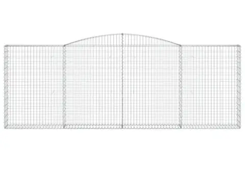 Coșuri gabion arcuite 6 buc, 400x30x140/160 cm, fier galvanizat - 4/5