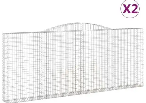 Coșuri gabion arcuite 2 buc. 400x30x160/180 cm fier galvanizat - 2/5
