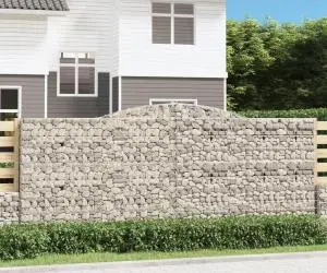 vidaXL Coșuri gabion arcuite 4 buc. 400x30x160/180 cm fier galvanizat