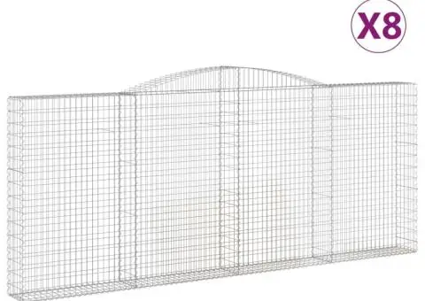 Coșuri gabion arcuite 8 buc. 400x30x160/180 cm fier galvanizat - 2/5