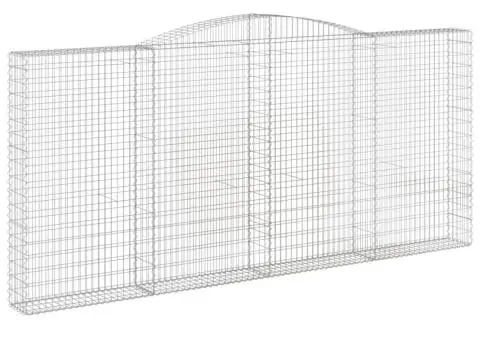 Coșuri gabion arcuite 2 buc, 400x30x180/200 cm, fier galvanizat - 3/5