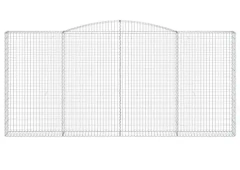 Coșuri gabion arcuite 2 buc, 400x30x180/200 cm, fier galvanizat - 4/5