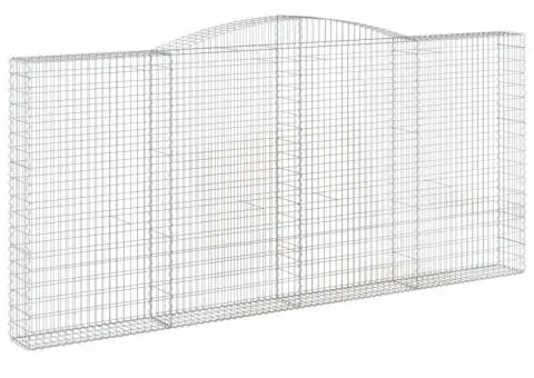 Coșuri gabion arcuite 10 buc, 400x30x180/200cm, fier galvanizat - 3/5