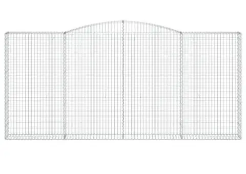 Coșuri gabion arcuite 10 buc, 400x30x180/200cm, fier galvanizat - 4/5