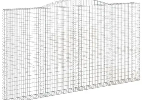 Coșuri gabion arcuite, 3 buc, 400x30x220/240cm, fier galvanizat - 3/5