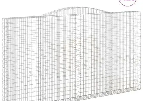 Coșuri gabion arcuite 15 buc, 400x30x220/240cm, fier galvanizat - 2/5